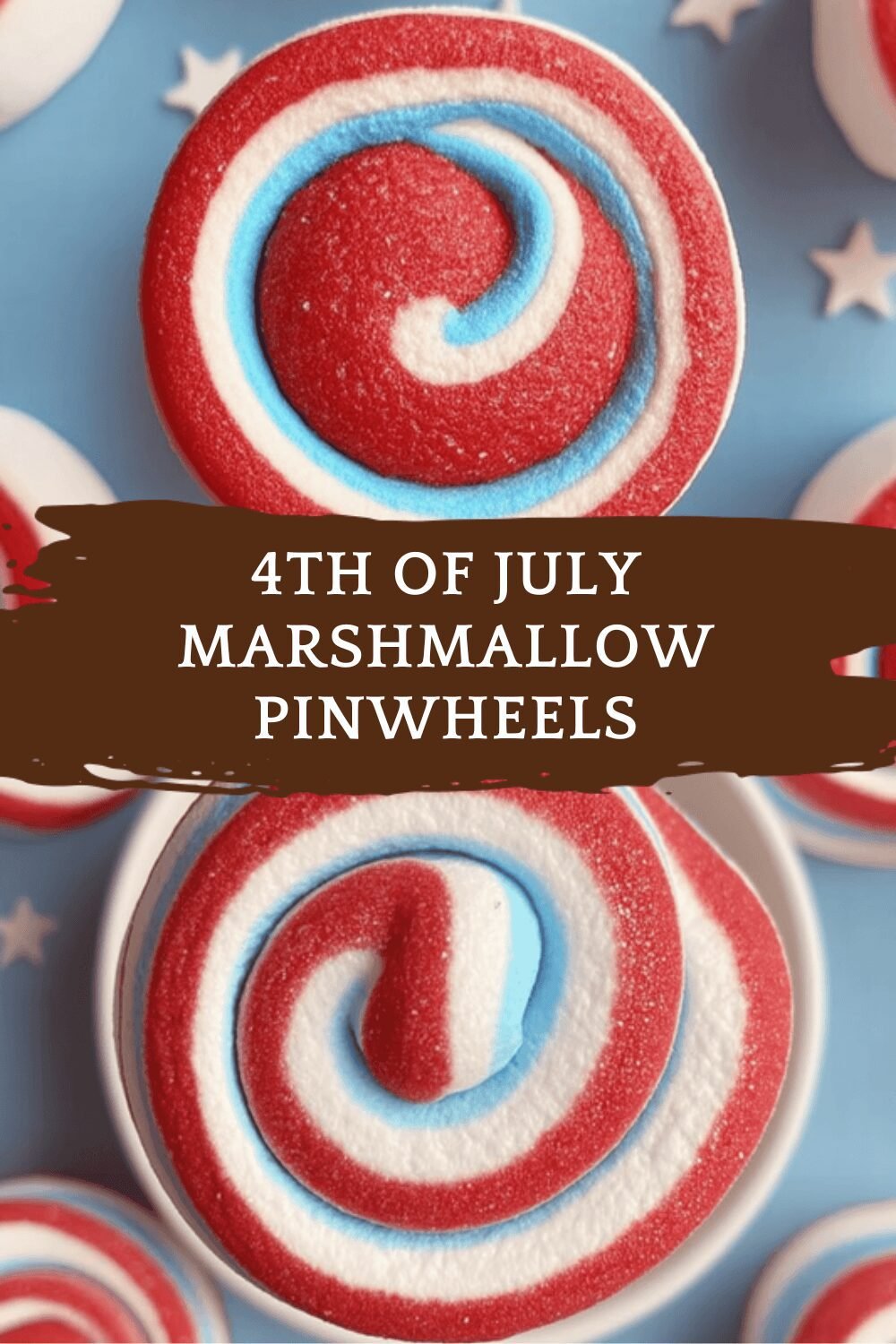 4Th Of July Marshmallow Pinwheels