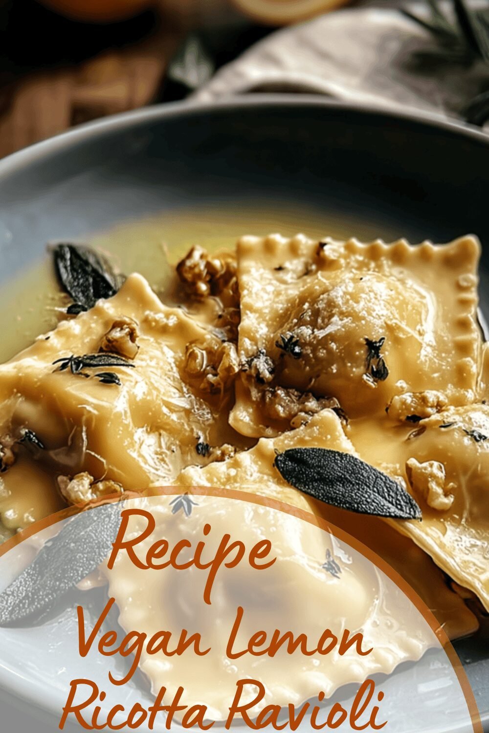 Vegan Lemon Ricotta Ravioli