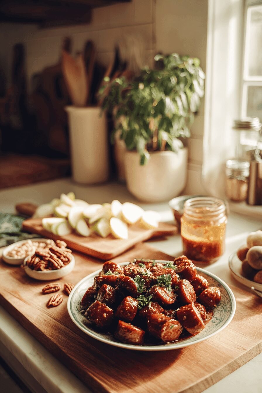 Apple Kielbasa Bites