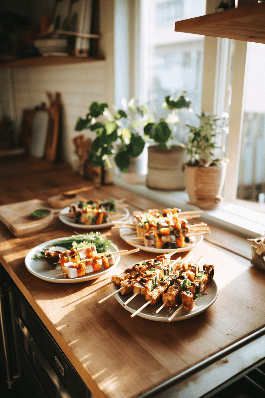 bang bang chicken skewers