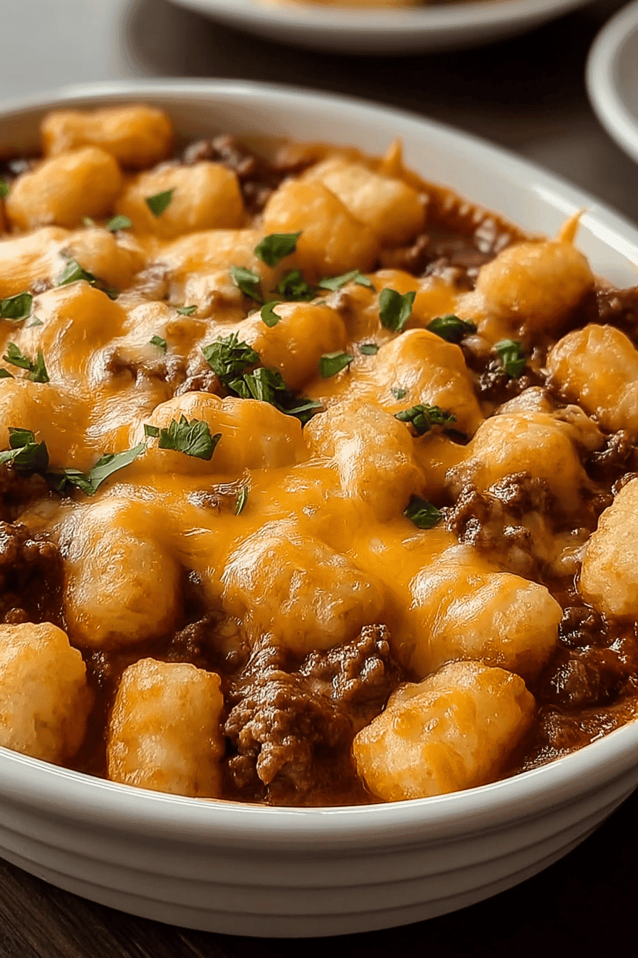 bbq beef tater tot casserole
