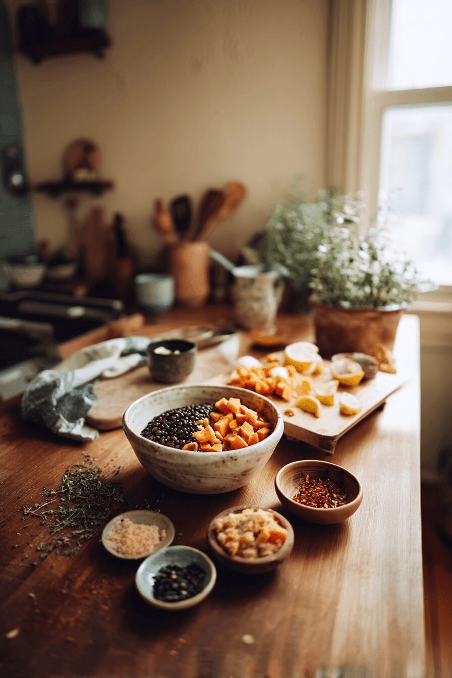 Black Bean And Lentil Soup