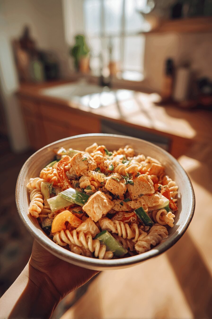 Buffalo Chicken Pasta Salad
