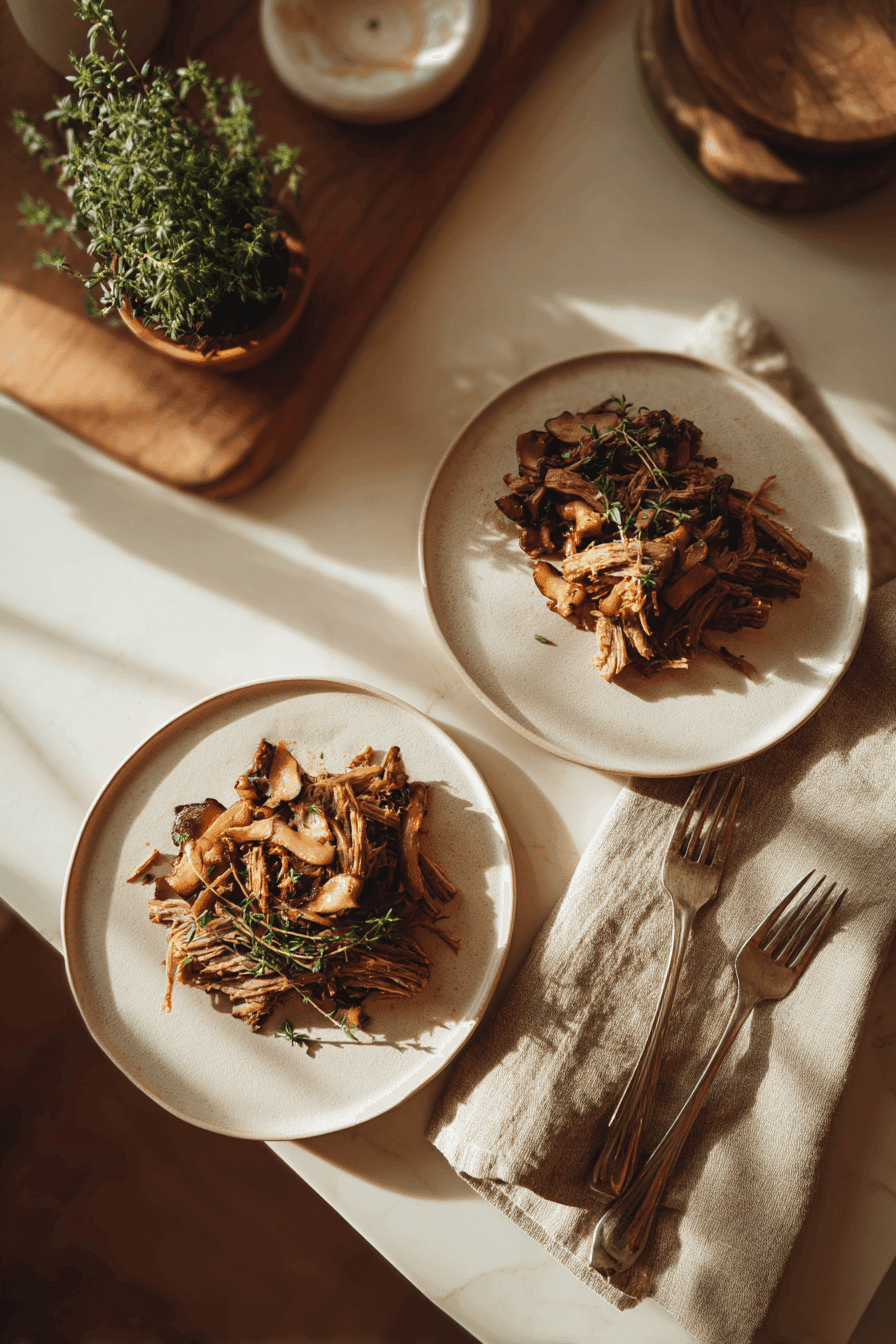 caramelized pulled beef brisket