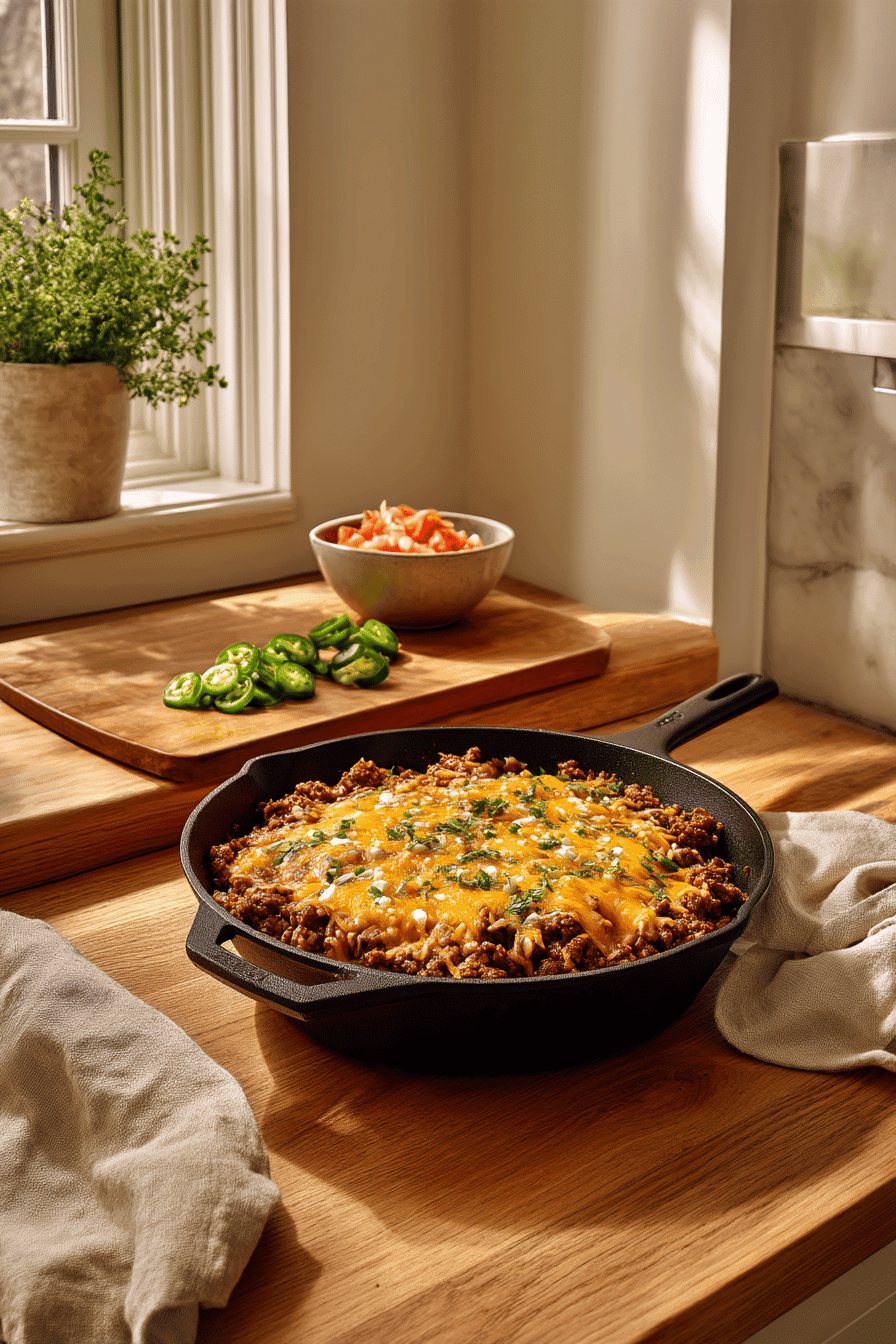 cheesy taco ground beef cauliflower rice