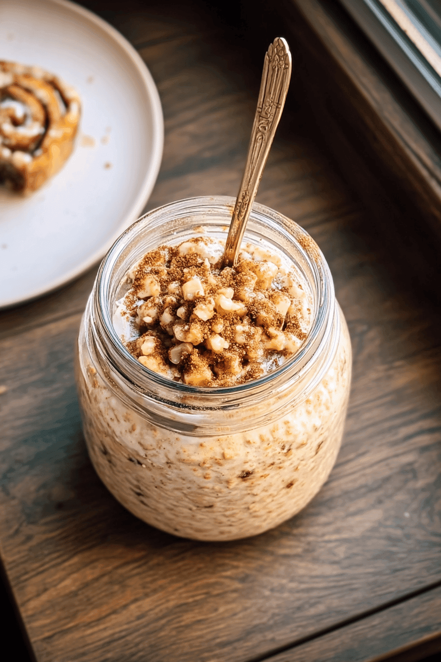 cinnamon bun overnight oats