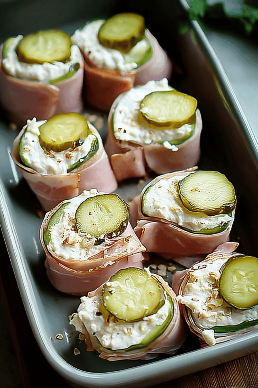 Cream Cheese Pickle Roll Ups