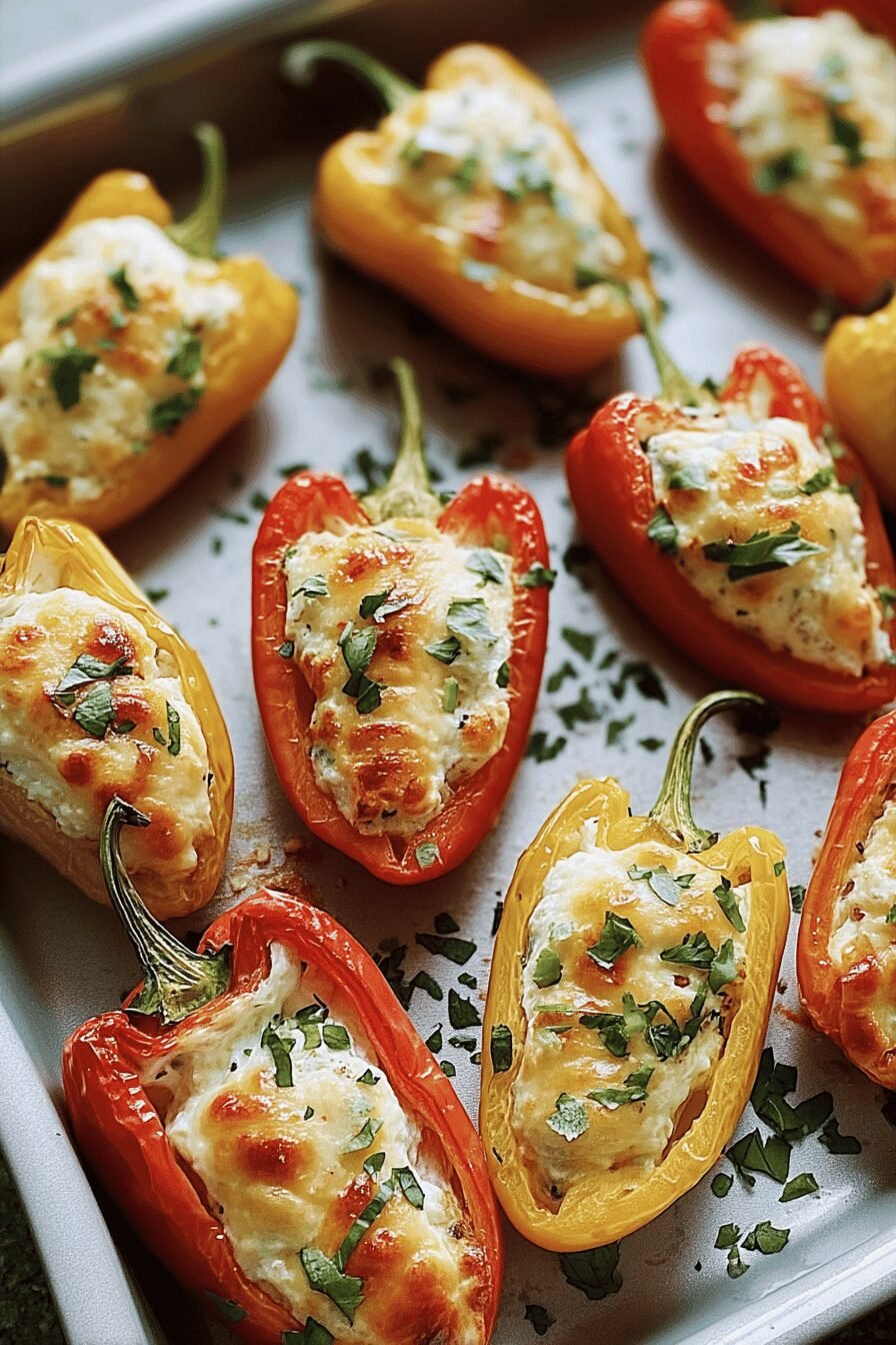 Cream Cheese Stuffed Mini Peppers