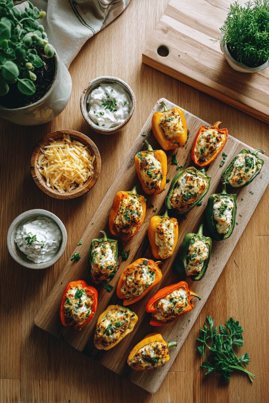 Cream Cheese Stuffed Mini Peppers