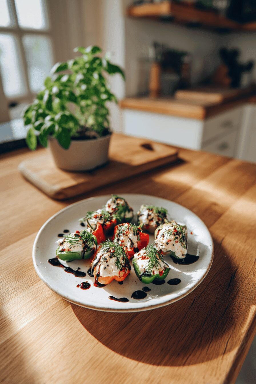 Cream Cheese Stuffed Mini Peppers