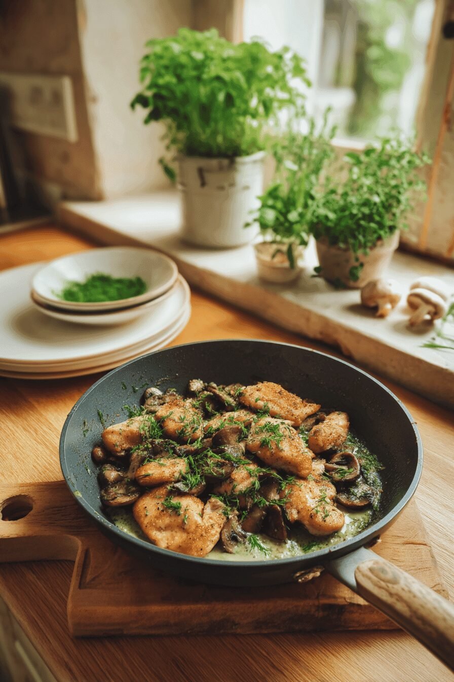 Creamy Herb Mushroom Chicken