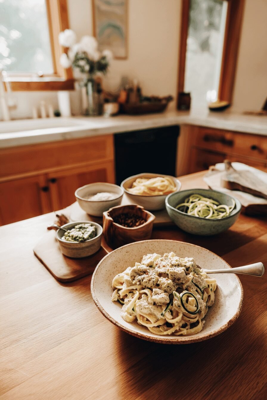 Creamy Tuna Pesto Pasta