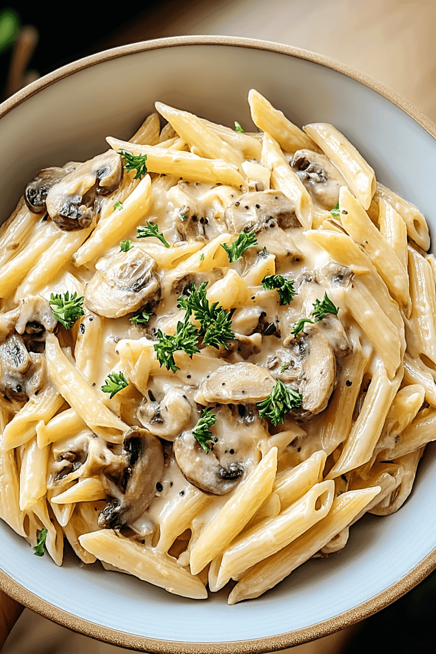 garlic mushroom pasta