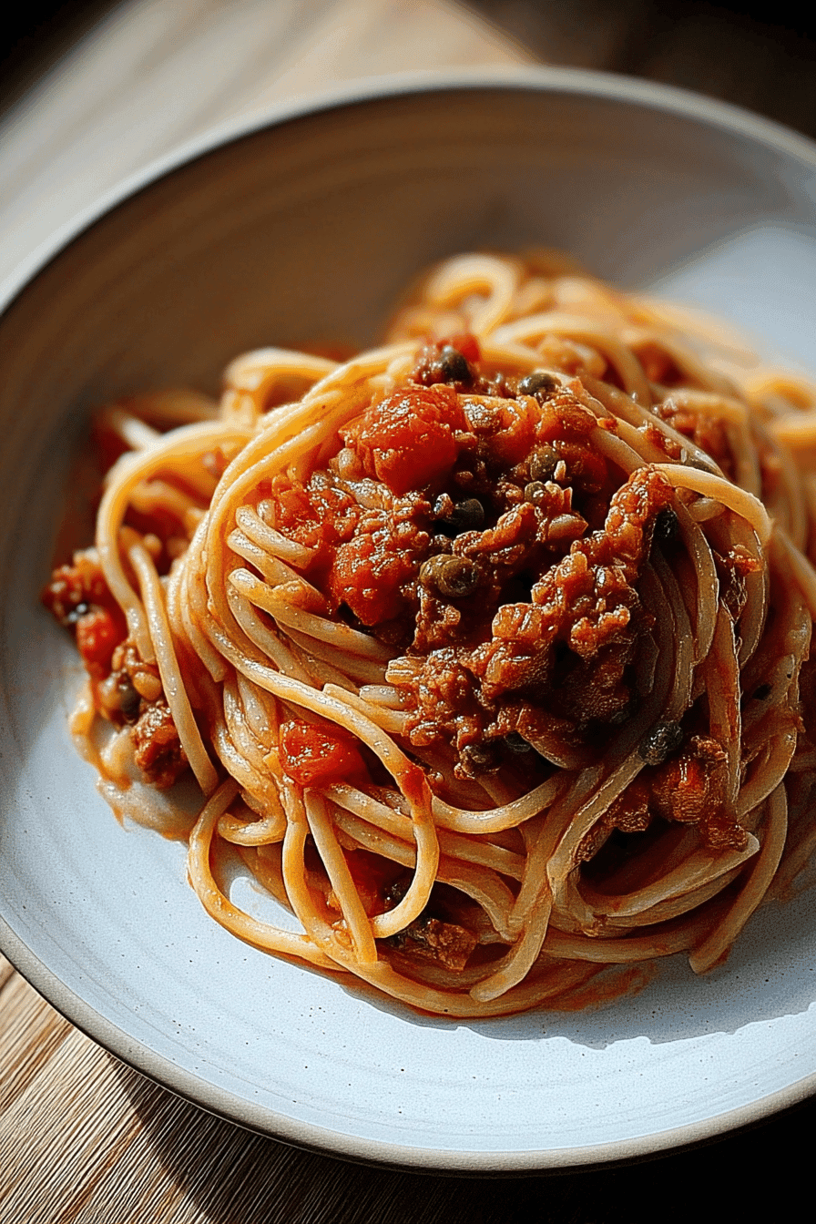 greek style spaghetti