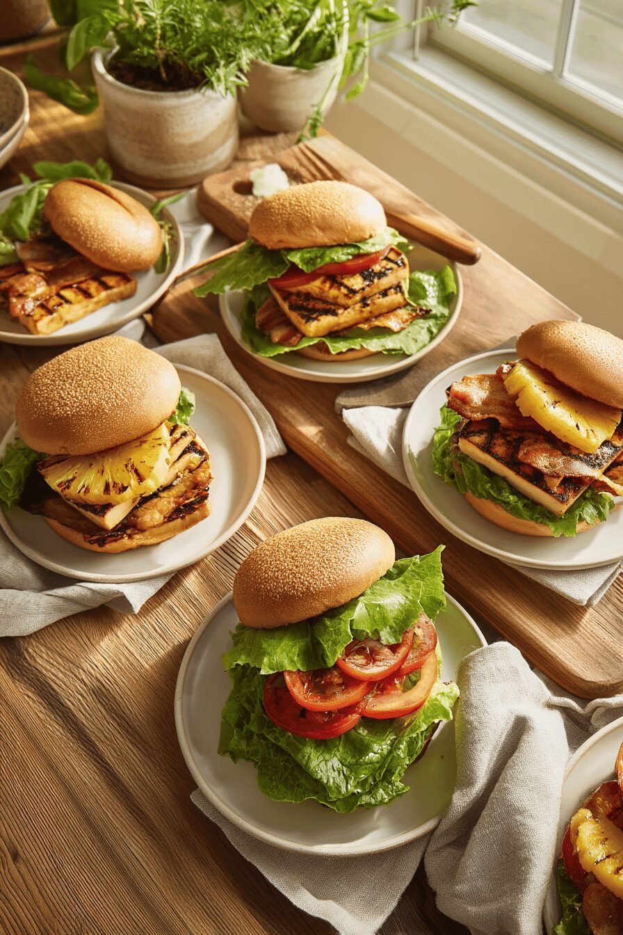 Grilled Hawaiian Chicken Sandwiches