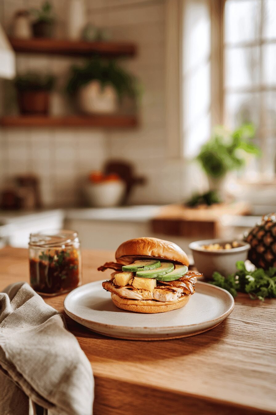Grilled Hawaiian Chicken Sandwiches