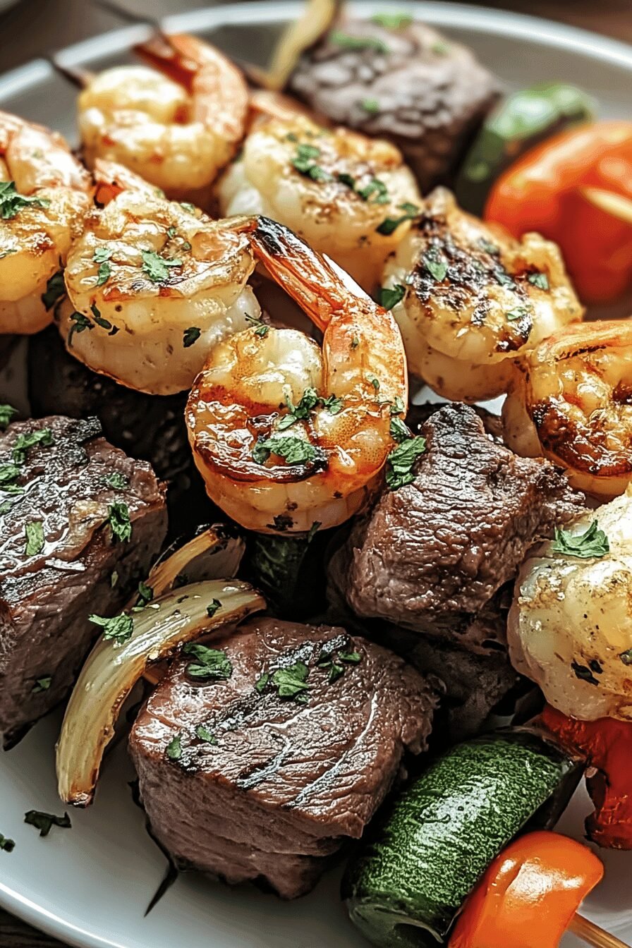 Grilled Steak Shrimp Kabobs