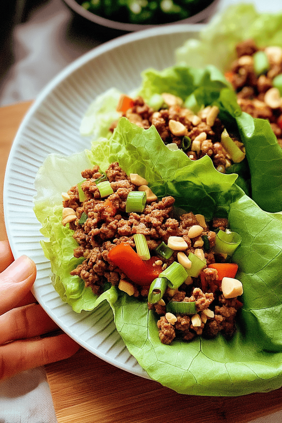ground beef lettuce wraps