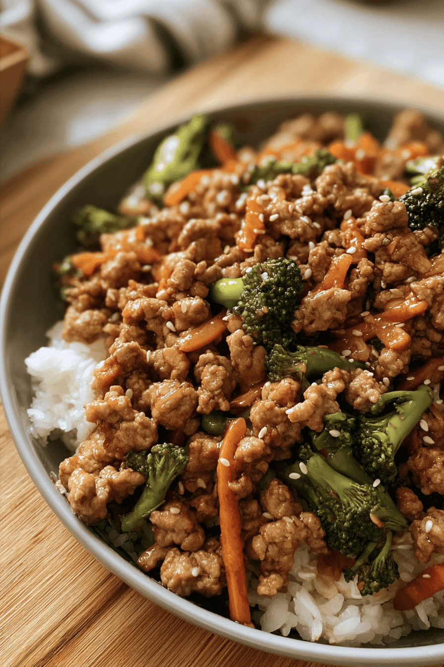 ground turkey teriyaki