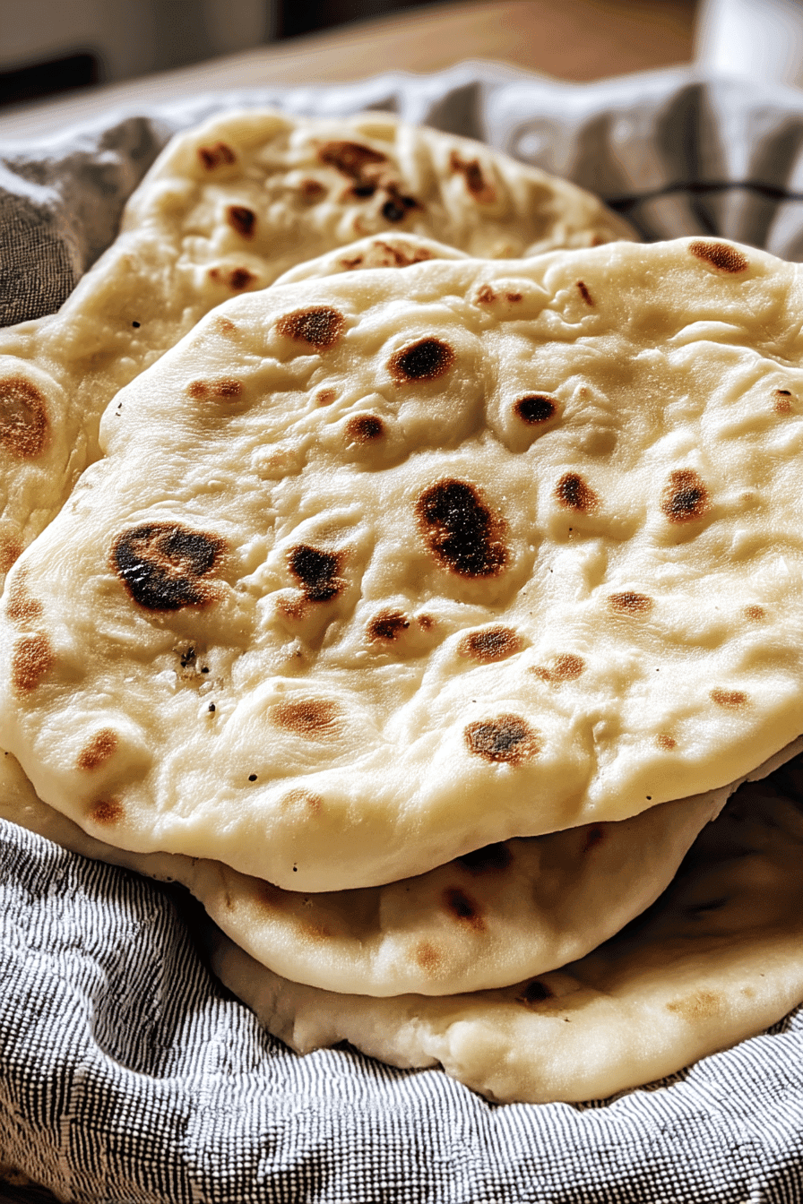 homemade naan bread