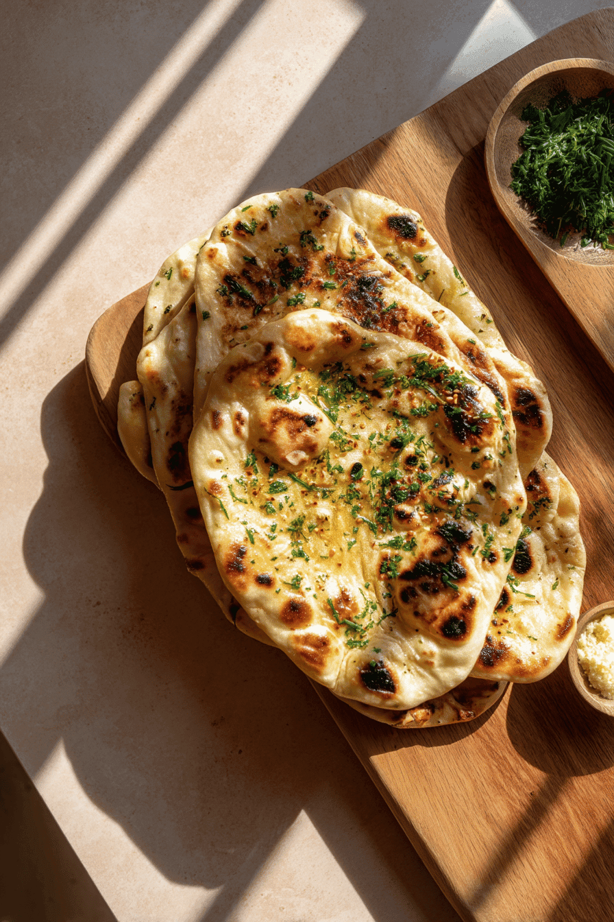 homemade naan bread