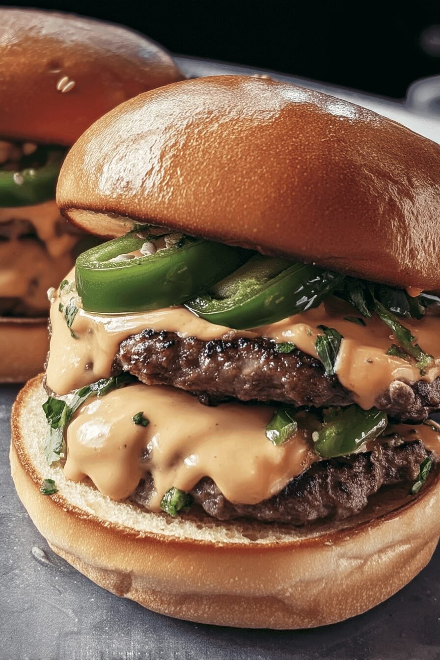 Jalapeno Onion Smash Burgers