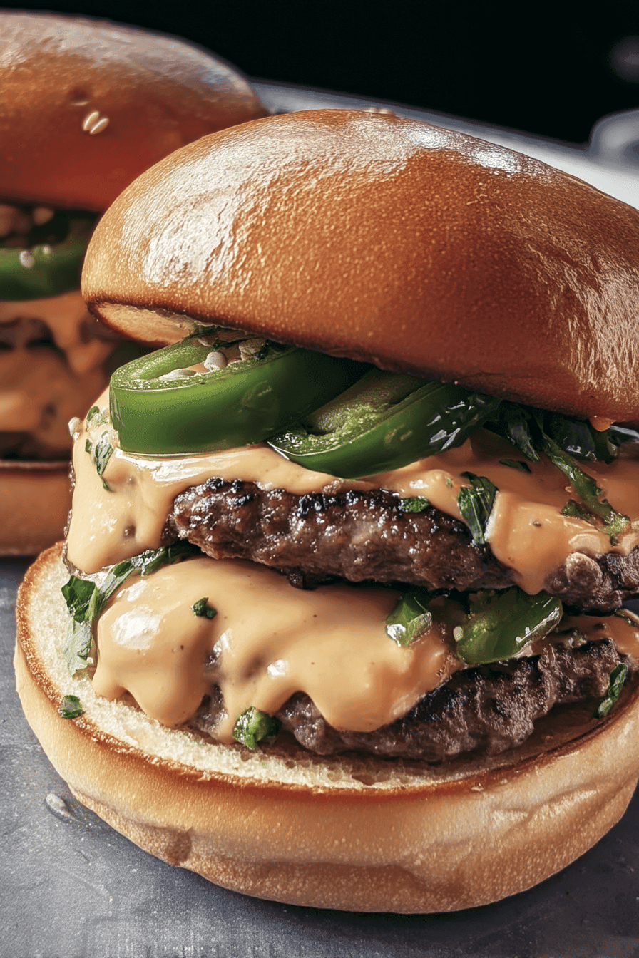 jalapeno onion smash burgers