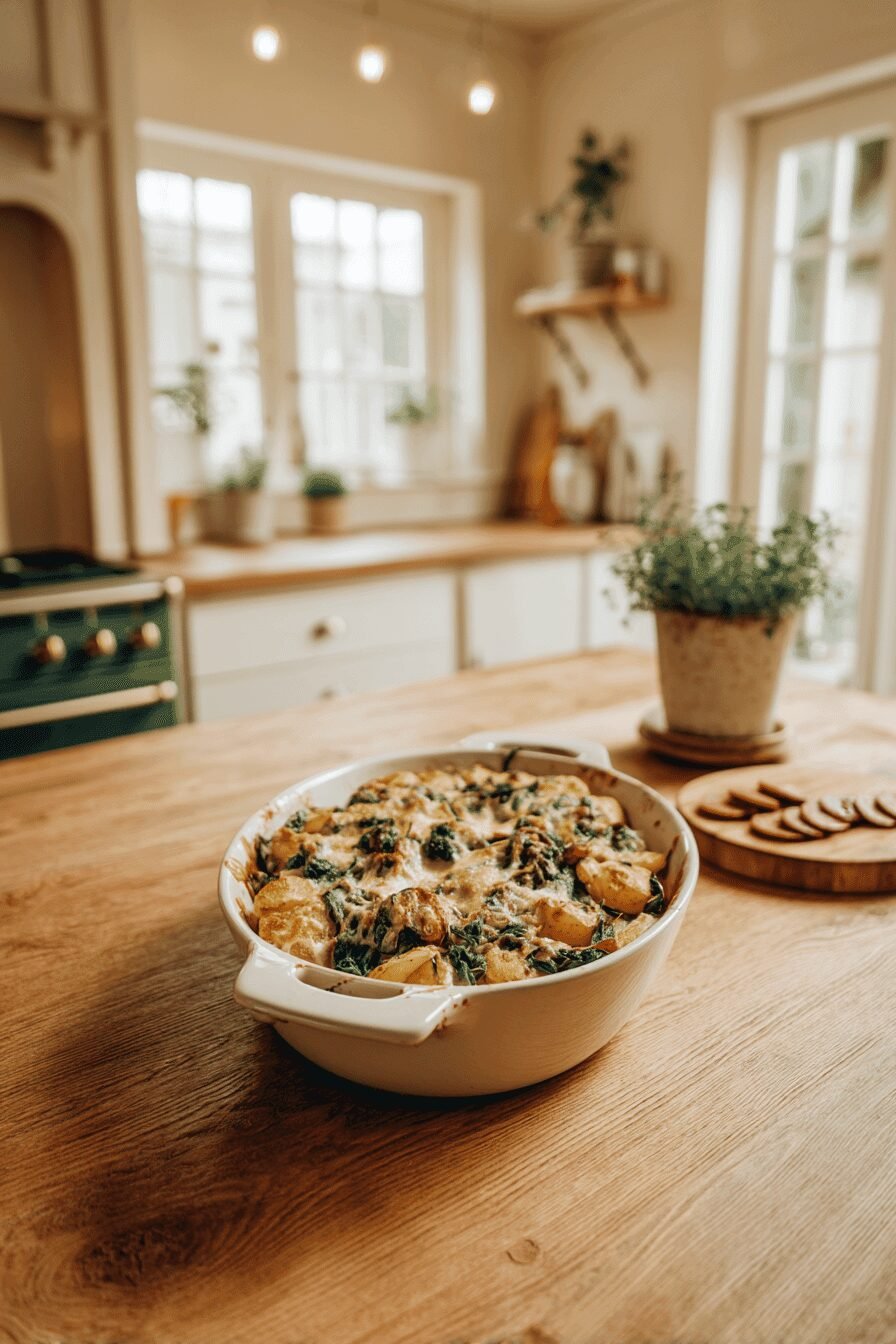 Kielbasa Sausage Cheesy Potato Casserole