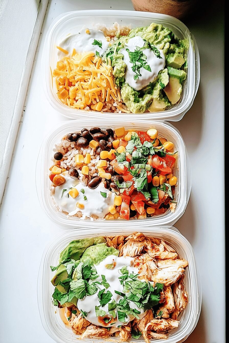 Meal Prep Chicken Burrito Bowls