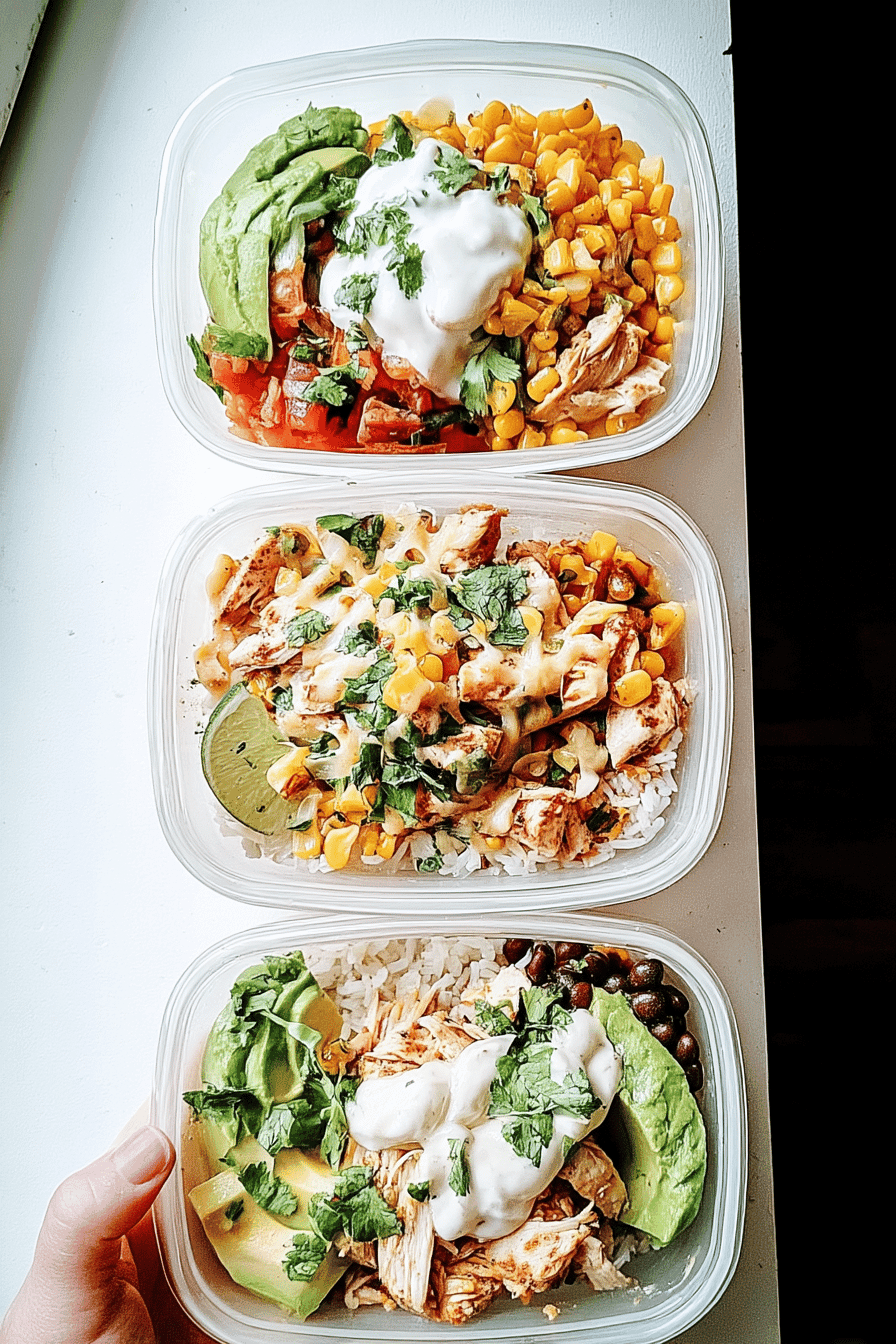 meal prep chicken burrito bowls