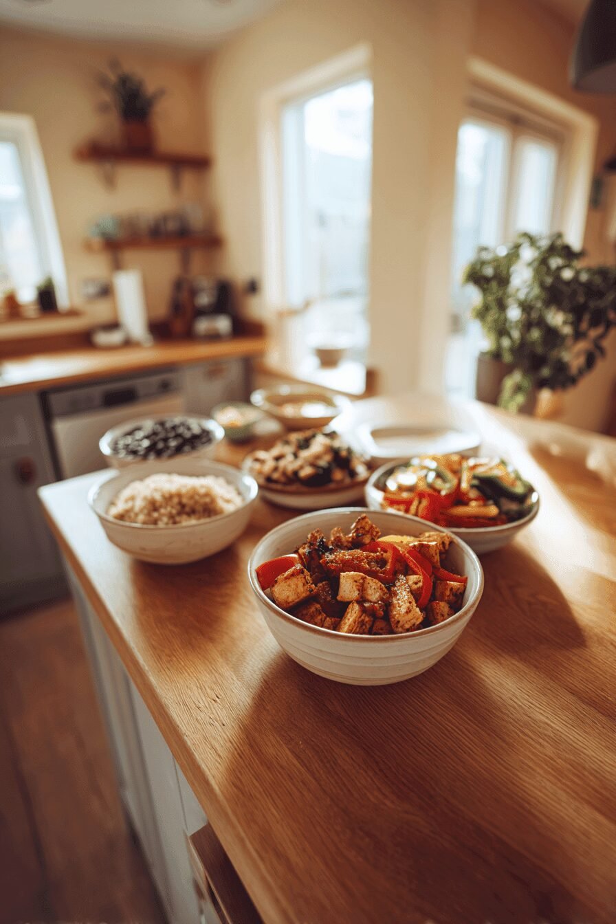 Meal Prep Chicken Burrito Bowls