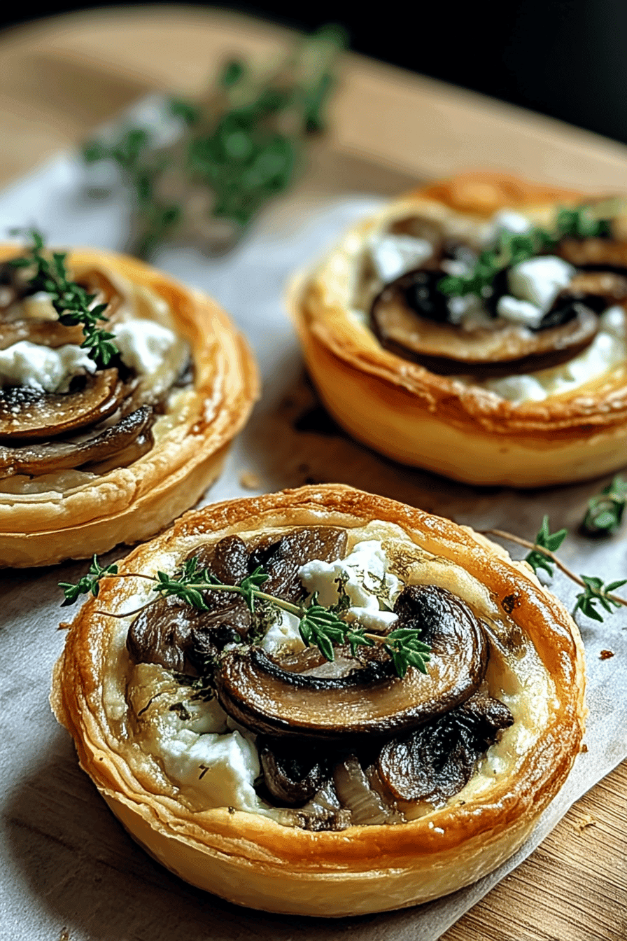 mushroom goat cheese tarts