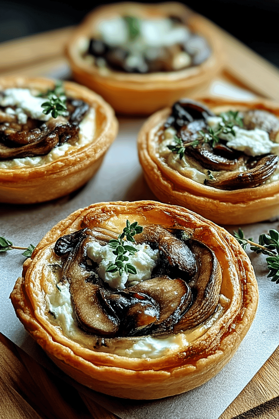 mushroom goat cheese tarts