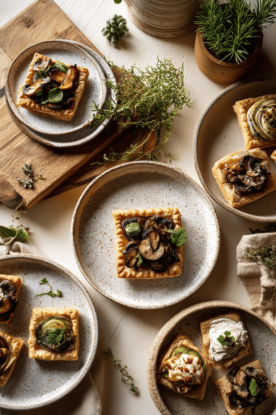 mushroom goat cheese tarts