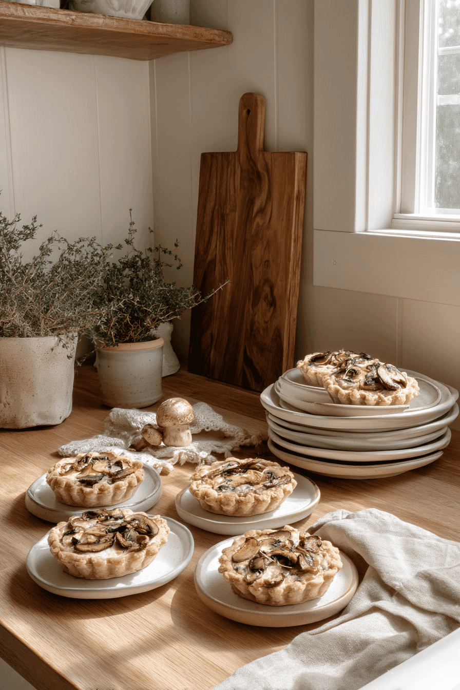 mushroom goat cheese tarts