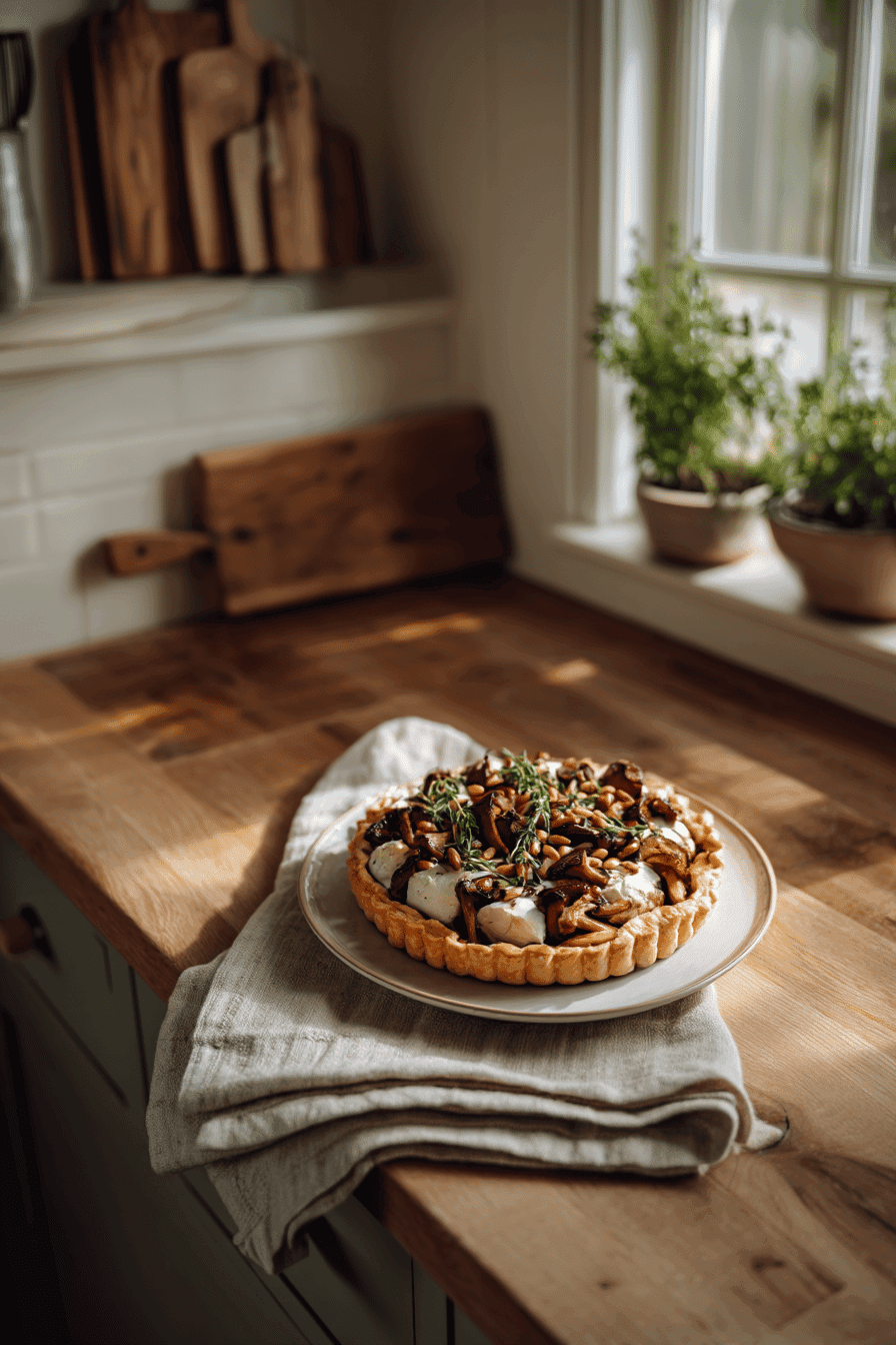 mushroom goat cheese tarts