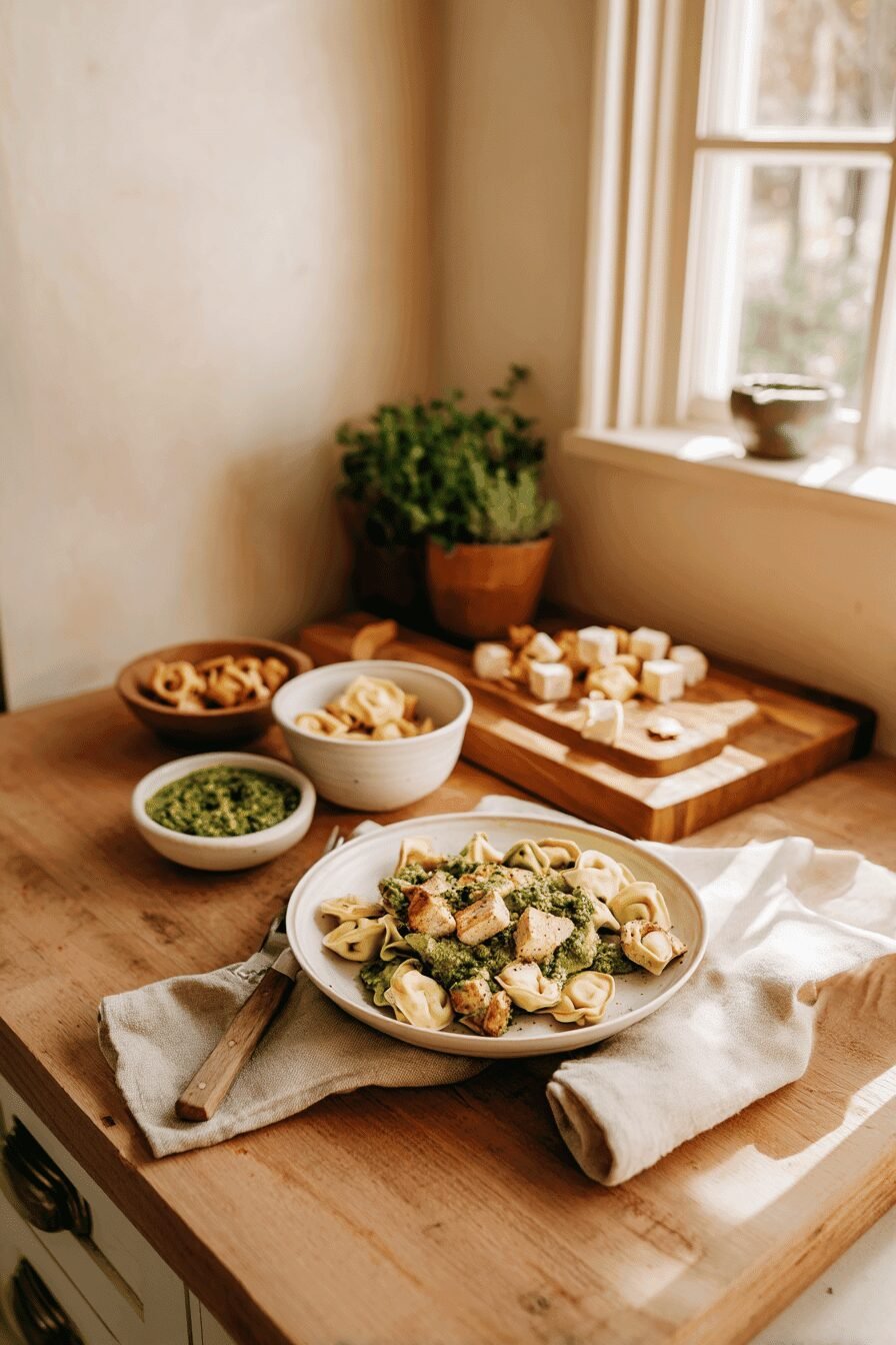 Pesto Chicken Tortellini