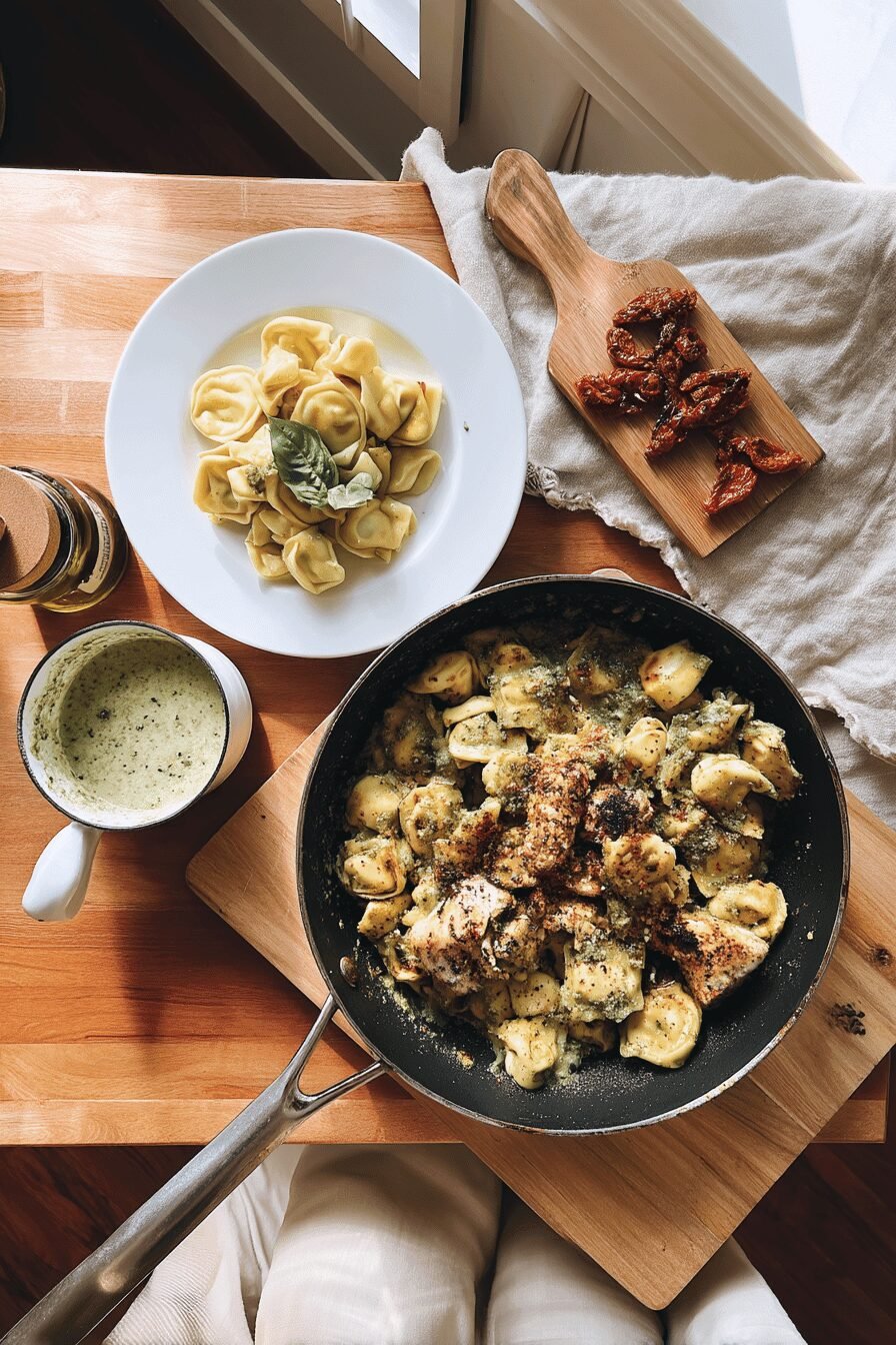 Pesto Chicken Tortellini