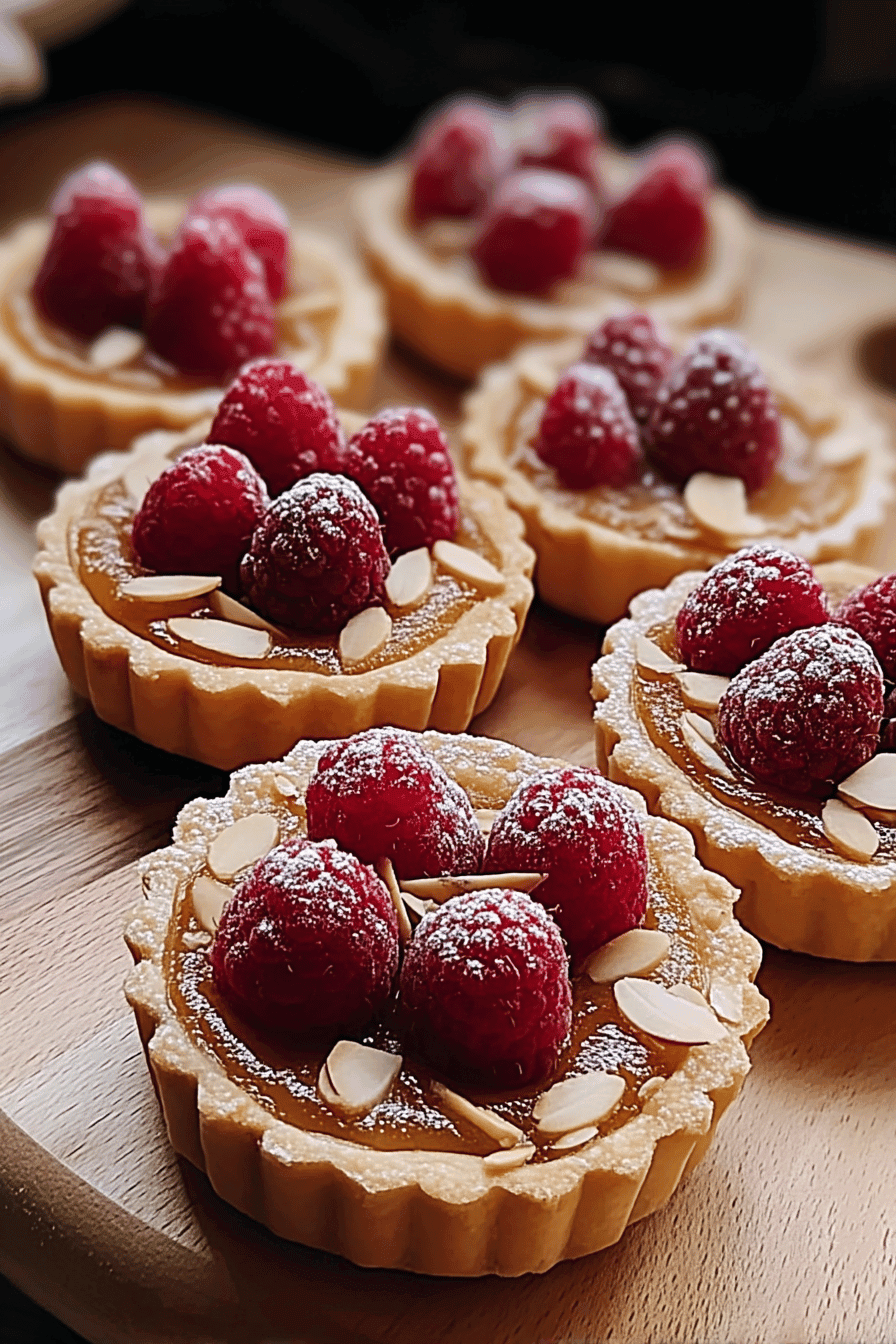 raspberry frangipane tartlets