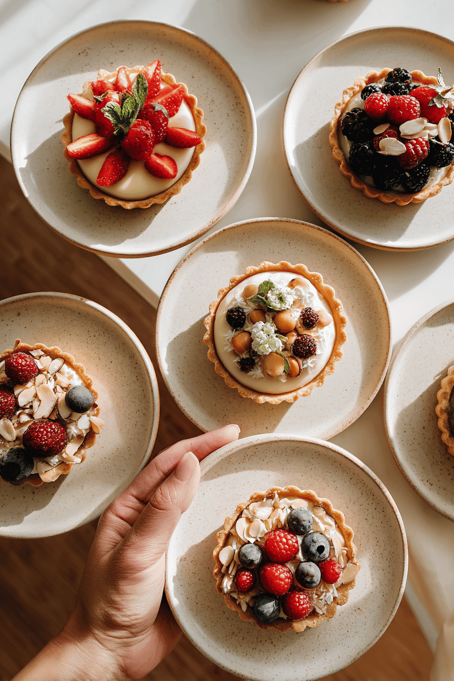 raspberry frangipane tartlets