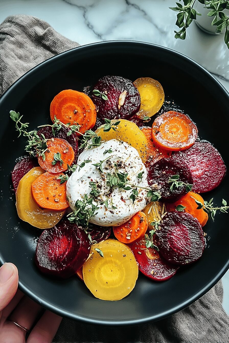 Roasted Beets Carrots Salad