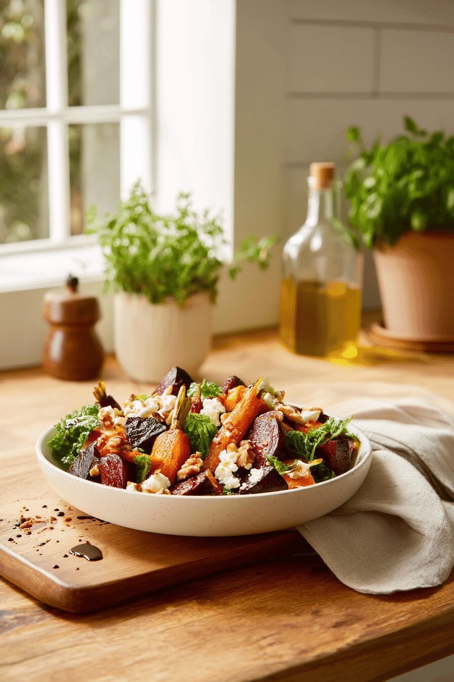 Roasted Beets Carrots Salad