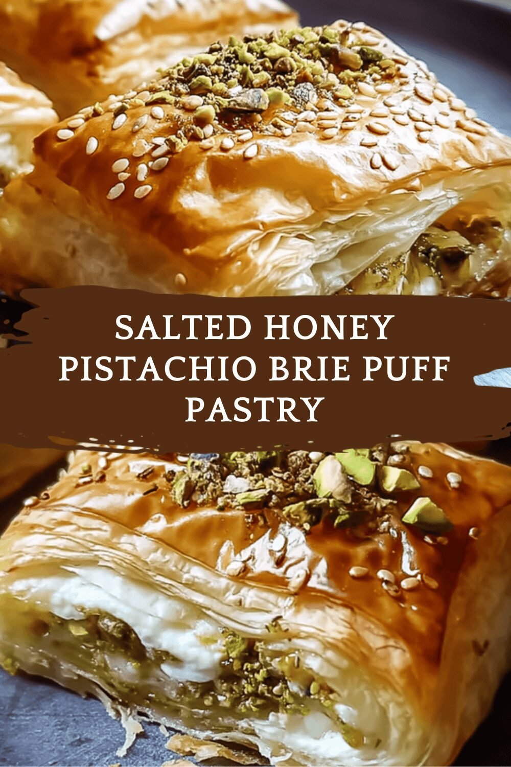 Salted Honey Pistachio Brie Puff Pastry