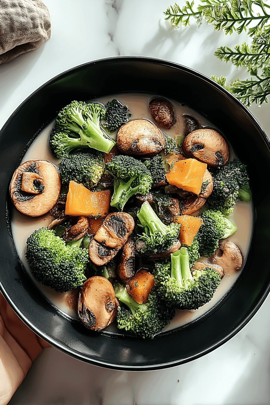 Sauteed Mushrooms With Broccoli