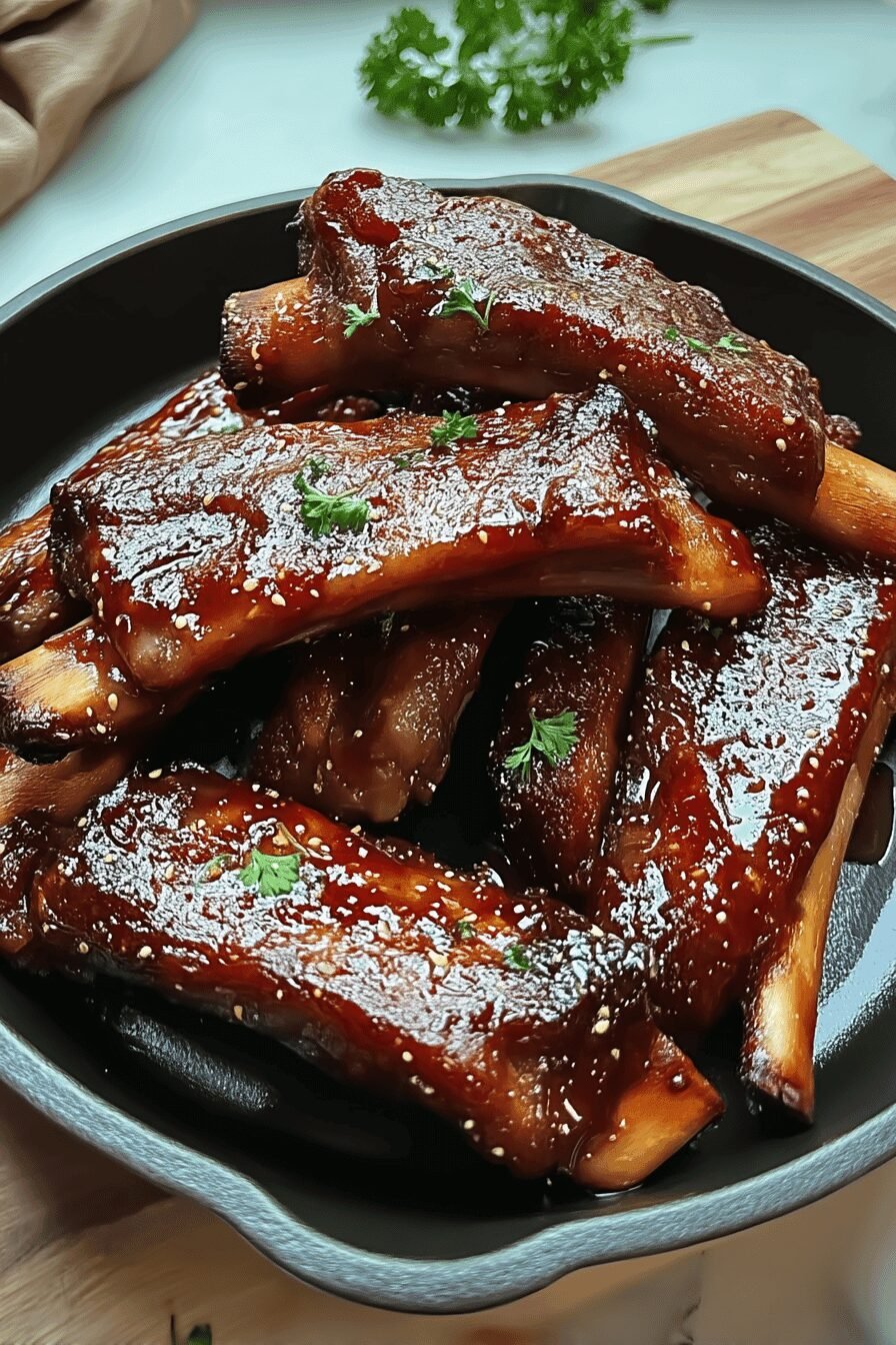 Sticky Honey Garlic Ribs
