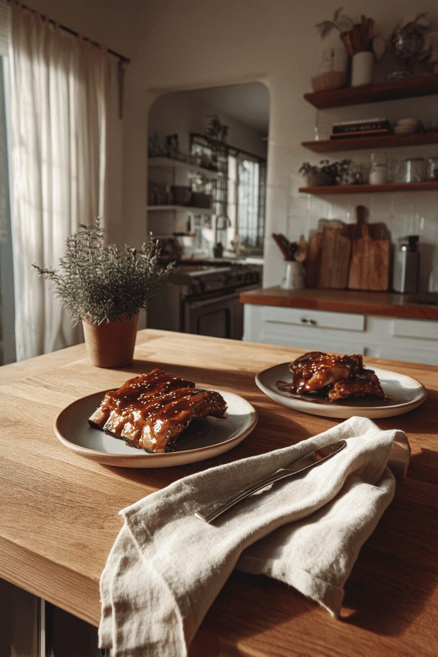 Sticky Honey Garlic Ribs