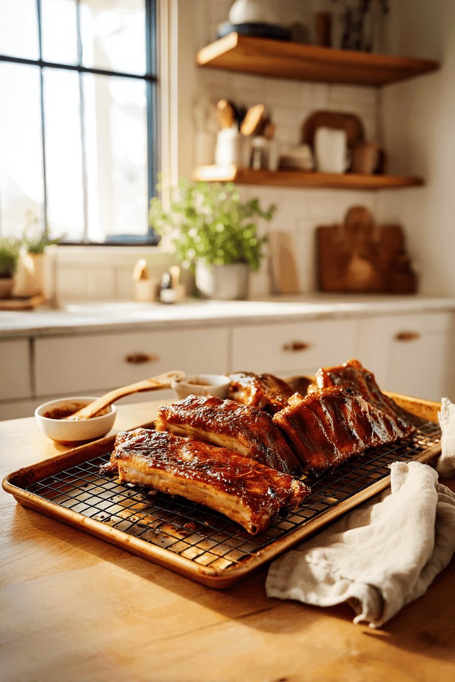 Sticky Honey Garlic Ribs