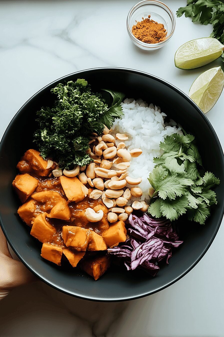 Thai Peanut Sweet Potato Buddha Bowl
