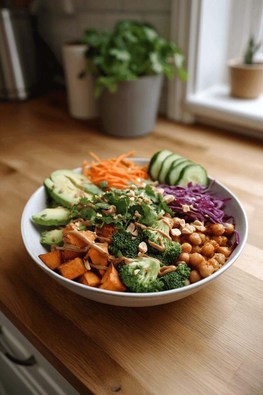 Thai Peanut Sweet Potato Buddha Bowl