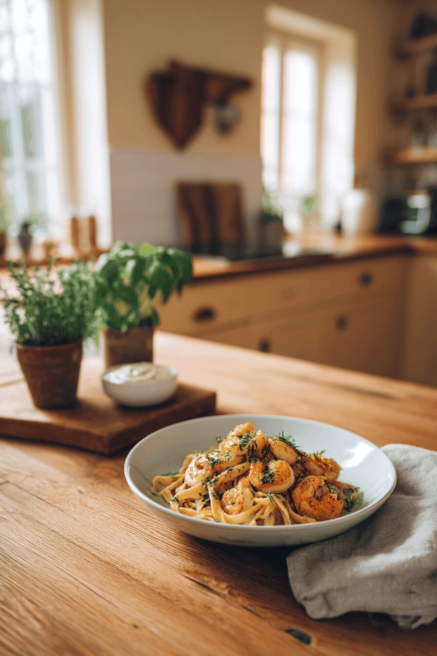 Tuscan Shrimp Pasta